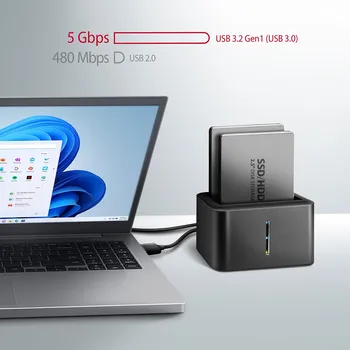 AXAGON DUAL USB 3.2 DOCK STATION ZA 2,5 SSD/HDD (8 / 8)