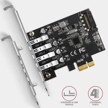 AXAGON PCI-EXPRESS KARTICA SA ČETIRI EKSTERNA USB 3.2 (3 / 3)