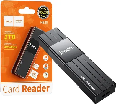 HOCO. ČITAČ KARTICA, 2U1, USB - HB20 MINDFUL (1 / 3)