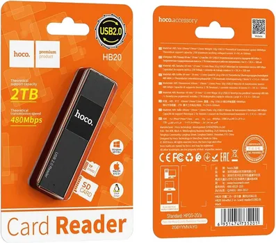 HOCO. ČITAČ KARTICA, 2U1, USB - HB20 MINDFUL (3 / 3)