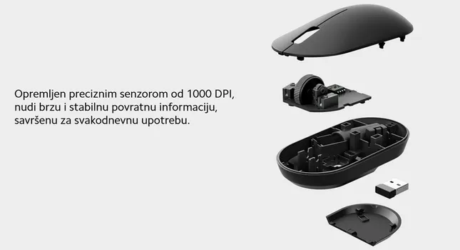 XIAOMI WIRELESS MOUSE 2 LITE MIŠ CRNI (BHR8916GL) (3 / 7)