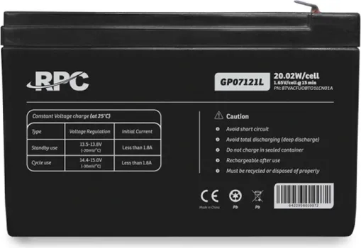 NJOY GP07121L BATERIJA ZA UPS 12V 20.02W GP07121L BATERIJA ZA UPS 12V 20.02W (BTVACFUOBTA1LCW01A) (1 / 2)