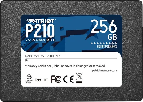 PATRIOT SSD 256GB 2.5 P210 UP TO R/W : 500/400 MB/S (1 / 2)