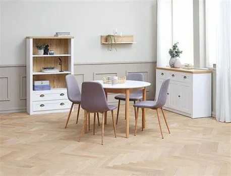 JYSK TRPEZARIJSKI STO MARSTRAND Ø110/110X200 CM BIJELA (4 / 8)