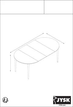 JYSK TRPEZARIJSKI STO MARSTRAND Ø110/110X200 CM BIJELA (8 / 8)