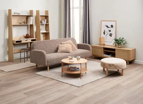 JYSK TABURE RAMSDAL Ø70 CM BEŽ/BOJA HRASTA (6 / 6)