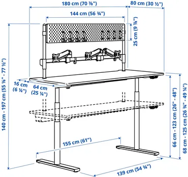 IKEA MÅLOMRÅDE PODESIVI GEJMERSKI STO (3 / 11)