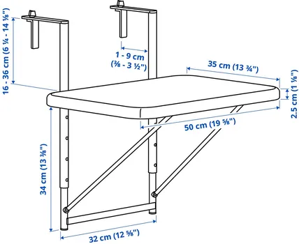 IKEA TORPARÖ STO ZA ZID I 2 SKLOP.STOLICE, SPOLJ (3 / 4)