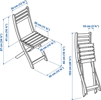 IKEA ASKHOLMEN STO ZA ZID I 2 SKLOP.STOLICE, SPOLJ (5 / 5)