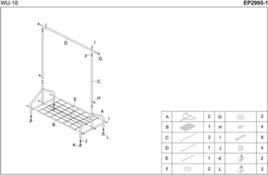 COMMODO STALAK ZA ODJEĆU DORIAN (2 / 2)