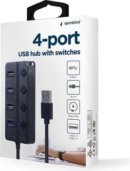 GEMBIRD USB HUB SA 4 PORTA I PREKIDACIMA P NAJBOLJE OD OBA SVIJETA: JEDAN BRZI USB 3.1 (GEN 1) PORT ZA BRZU PODATKOVNU VEZU NA NPR. EKSTERNI HDD TRI USB 2.0 POR (2 / 8)