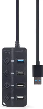 GEMBIRD USB HUB SA 4 PORTA I PREKIDACIMA P NAJBOLJE OD OBA SVIJETA: JEDAN BRZI USB 3.1 (GEN 1) PORT ZA BRZU PODATKOVNU VEZU NA NPR. EKSTERNI HDD TRI USB 2.0 POR (3 / 8)