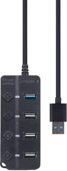 GEMBIRD USB HUB SA 4 PORTA I PREKIDACIMA P NAJBOLJE OD OBA SVIJETA: JEDAN BRZI USB 3.1 (GEN 1) PORT ZA BRZU PODATKOVNU VEZU NA NPR. EKSTERNI HDD TRI USB 2.0 POR (5 / 5)