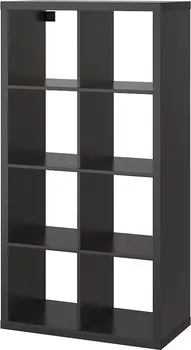 IKEA KALLAX POLICA 77X39X147CM, CRNO-BRAON