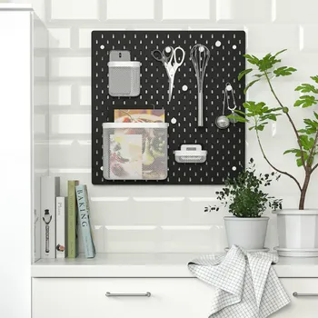 IKEA SKADIS PREFORIRANA PLOČA 56X56CM, CRNA