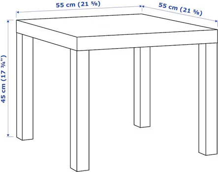 IKEA LACK STO 55X55CM, CRNO-SMEĐA (5 / 6)