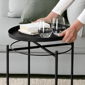IKEA GLADOM POMOĆNI STO SA POSLUŽAVNIKOM 45X53CM, CRNA
