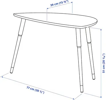 IKEA LOVBACKEN KLUB STO 77X39X51CM, NARANDŽASTA (3 / 3)