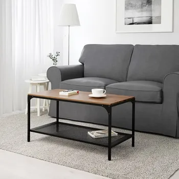 IKEA FJALLBO STO 90X46X46CM STO, CRNA (2 / 5)