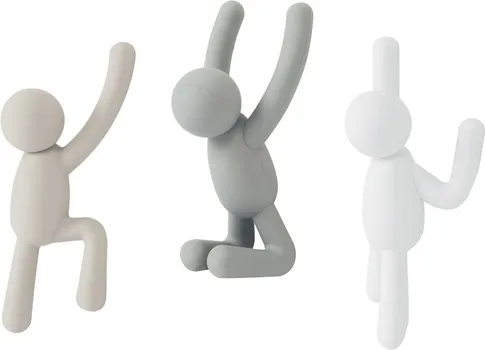 IKEA BUDDY 3/1 SET ZIDNIH VJEŠAONIKA, TAMNOSIVA/BEZ/BIJELA (1 / 13)