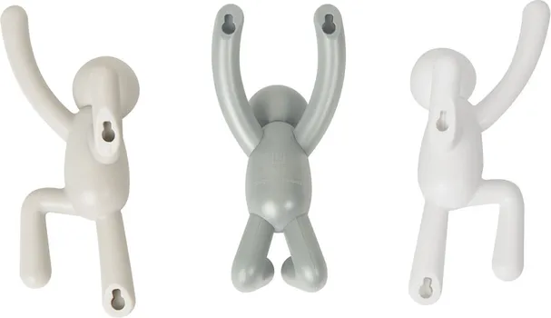IKEA BUDDY 3/1 SET ZIDNIH VJEŠAONIKA, TAMNOSIVA/BEZ/BIJELA (3 / 13)