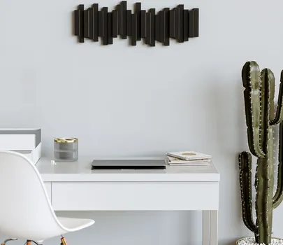 IKEA STICKS ZIDNI VJEŠAONIK SA 5 KUKA, CRNA (8 / 9)