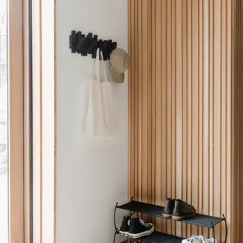 IKEA STICKS ZIDNI VJEŠAONIK SA 5 KUKA, CRNA (9 / 9)