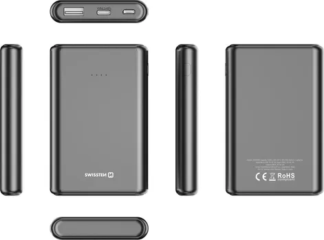 SWISSTEN POWER LINE POWER BANK 5000 MAH 10W, USB-A TIP IZLAZA, LI-POLIMERSKA BATERIJA, DIMENZIJE POWER BANKA SU 99X63X13 MM, TEŽINA 128 G, POWER BANK JE NAPRAVLJEN OD ABS-A I POLIKARBONATA, USB-C/USB-C KABL UKLJUČEN (2 / 2)
