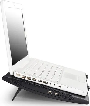 DEEPCOOL WIND PAL FS KULER ZA LAPTOP │ STABILAN DIZAJN SA ZAKRIVLJENOM BAZOM │ METALNA MREŽA I PLASTIČNA BAZA │ 2X 140MM VENTILATORA │ 2 FUNKCIONALNA MODA SA USB HUBOM (3 / 11)