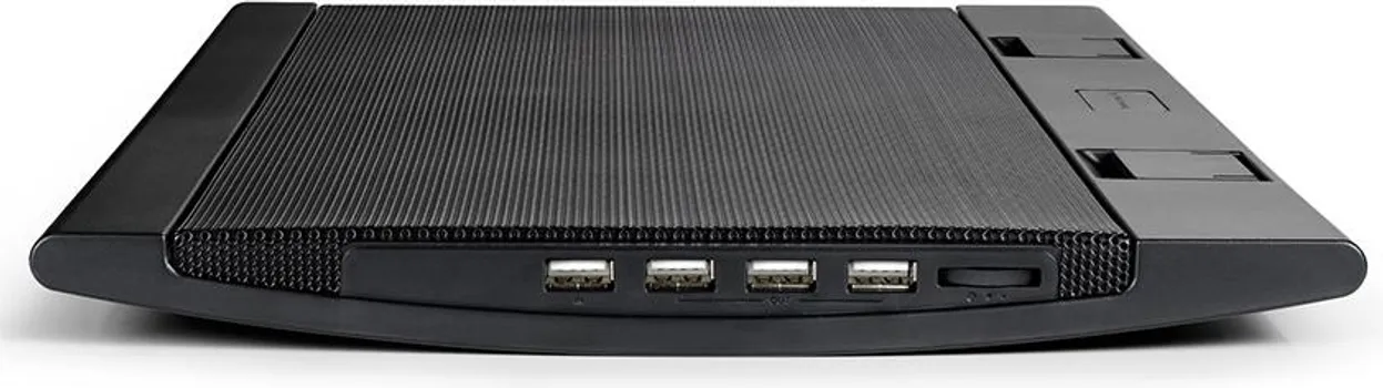 DEEPCOOL WIND PAL FS KULER ZA LAPTOP │ STABILAN DIZAJN SA ZAKRIVLJENOM BAZOM │ METALNA MREŽA I PLASTIČNA BAZA │ 2X 140MM VENTILATORA │ 2 FUNKCIONALNA MODA SA USB HUBOM (8 / 11)