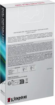 KINGSTON DUAL PORTABLE 512GB SSD DISK │ 512 GB KAPACITET │ BRZINA ČITANJA 1050 MB/S │ BRZINA PISANJA 950 MB/S │ USB TYPE-A / USB TYPE-C │ USB 3.2 GEN 2 (3 / 6)
