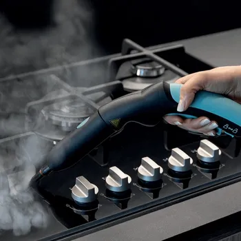 ARIETE XVAPOR DELUXE AR4146BL PAROČISTAČ │ VIŠENAMJENSKI ZA SVE POVRŠINE │ UNIŠTAVA 99,9% BAKTERIJA │ PARA SPREMNA ZA 8 MINUTA │ PRENOSIV SA ODJELJKOM ZA PRIBOR │ ČISTI BEZ HEMIKALIJA │ ŠIROK SPEKTAR DODATAKA (4 / 8)