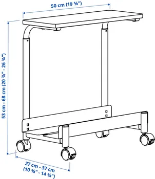 IKEA LÅNESPELARE KOLICA ZA RAČUNAR S POLICOM (8 / 8)