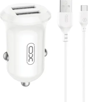 XO CC67 CAR CHARGER + TYPE-C CABLE WHITE (1 / 2)