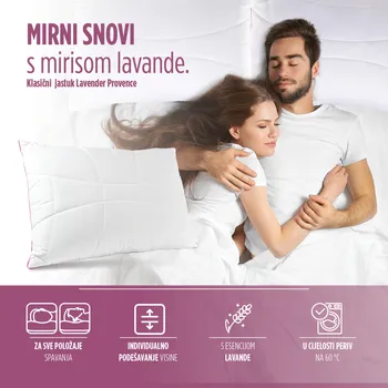 VITAPUR KLASIČNI JASTUK LAVENDER PROVENCE S ESENCIJOM LAVANDE - 50X70 CM (8 / 16)