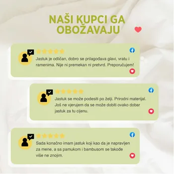 VITAPUR KLASIČNI JASTUK BAMBOO ALL SIDES SLEEP SA BAMBUSOVIM VLAKNIMA - 50X70CM (13 / 13)