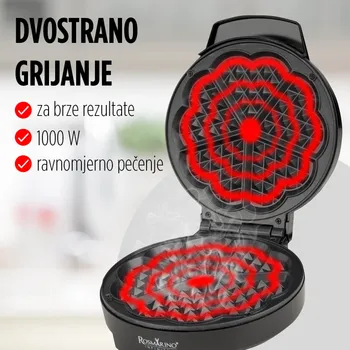 ROSMARINO APARAT ZA VAFLE INFINITY HEART, 1000W (9 / 13)