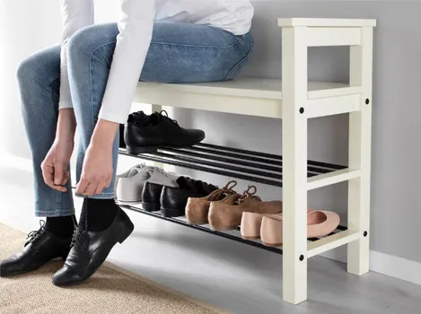 IKEA HEMNES KLUPA SA ORMARIĆEM ZA OBUĆU, BIJELA 85*32*65CM (2 / 6)