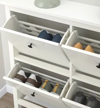 IKEA HEMNES CIPELARNIK S 4 ODJELJKA, 107X22X101CM, BIJELI (3 / 7)