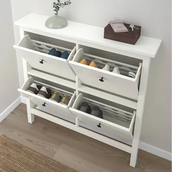 IKEA HEMNES CIPELARNIK S 4 ODJELJKA, 107X22X101CM, BIJELI (4 / 7)