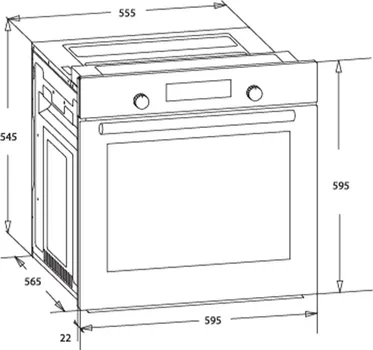 TESLA BO300SB UGRADNA RERNA, 5 FUNKCIJA, MEHANIČKE KOMANDE, 56L, STEAM CLEANER, BLACK (2 / 5)