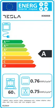 TESLA BO300SB UGRADNA RERNA, 5 FUNKCIJA, MEHANIČKE KOMANDE, 56L, STEAM CLEANER, BLACK (5 / 5)