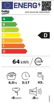 BEKO WUE 6612 DBA [6KG / 1200RPM] (11 / 13)