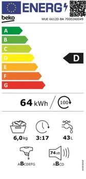 BEKO WUE 6612 DBA [6KG / 1200RPM] (13 / 13)