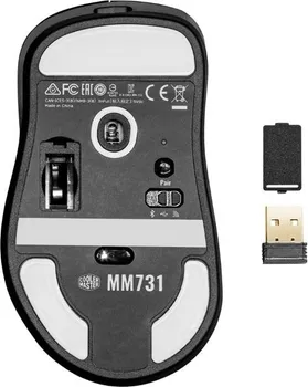 COOLER MASTER MM731 HYBRID 92669 MM731 HYBRID MIŠ - FREKVENTNI OPSEG: 2.4GHZ INTERFEJS: BLUETOOTH, USB, WIRELESS TIP SENZORA: PIXART OPTICAL (3 / 4)