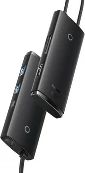 BASEUS WKQX050001 102533 BASEUS LITE SERIES HUB 6W1 USB-C TO 2X USB 3.0 + USB-C + HDMI + SD/TF (BLACK) (1 / 3)