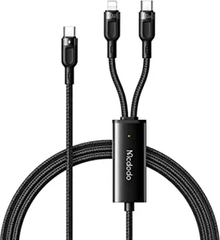 MCDODO CA-8780 103729 MCDODO KABL TYPE-C TO LIGHTING+TYPE-C 1.2M PD 100W BLACK CA-8780 (1 / 2)