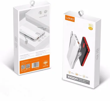 LDNIO PL1013 126312 PL1013 POWER BANK 10000MAH BELI - PRENOSNI PUNJAČ - PUNJIVE: DA VOLTAŽA: 3.7V PRIKLJUČCI: 1X MICROUSB, 1X USB TIP C, LIGHTNING (2 / 2)