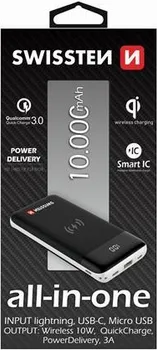 SWISSTEN 22013927 121907 SWISSTEN ALL-IN-ONE POWERBANK - 22013927 - 10.000 MAH - CRNA/SIVA EKSTERNA BATERIJA (2 / 4)