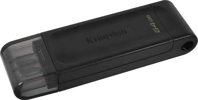 KINGSTON DT70/64GB 75451 KINGSTON 64GB DATATRAVELER USB-C FLASH DRIVE USB 3.2 GEN 1 SPEEDS